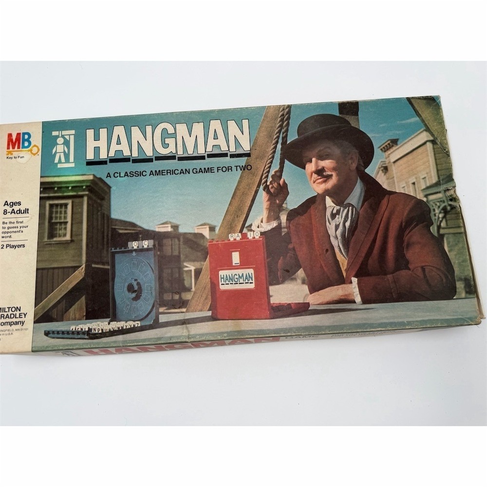 Milton Bradley Hangman Board Game‎ 1976 Vincent Price Cover Art 2 Player